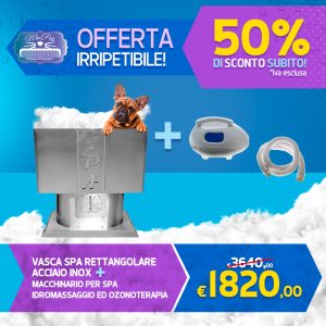 Vasca SPA RETTANGOLARE per toelettatura (PROMO)